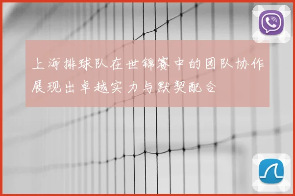 上海排球队在世锦赛中的团队协作展现出卓越实力与默契配合
