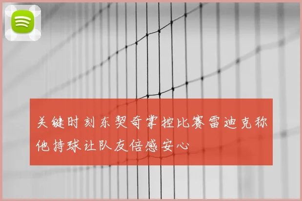 关键时刻东契奇掌控比赛雷迪克称他持球让队友倍感安心